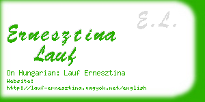 ernesztina lauf business card